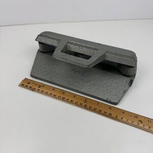 Vintage Retro Apsco Heavy Duty Paper 3 Hole Punch Silver Gray Color Office Tool